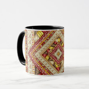 Orientteppich 2, ethnisch, alt, Boden, abstrakt Tasse