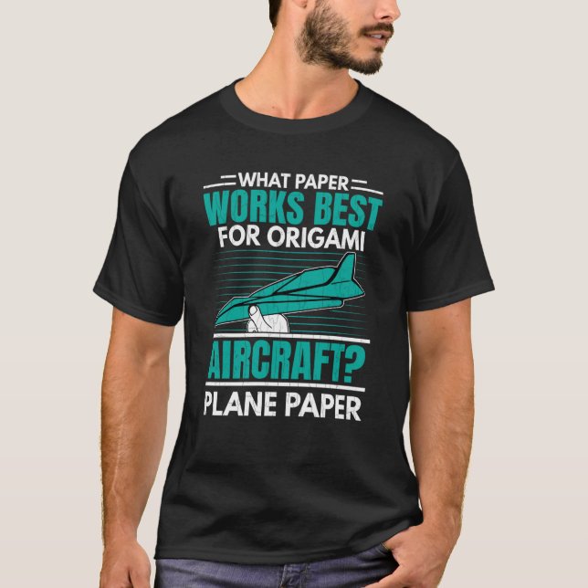 Origami Aircraft Fun Aerospace Engineer Engineerin T-Shirt (Vorderseite)