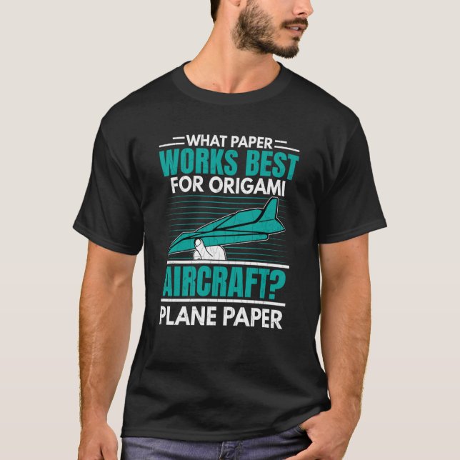 Origami Aircraft Fun Aerospace Engineer T-Shirt (Vorderseite)