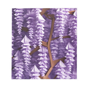 Origami Art - Cascading Elegante: The Wisteria Notizblock