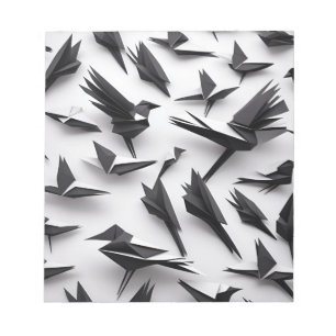 Origami Art - Eine majestätische Flock von Crows N Notizblock