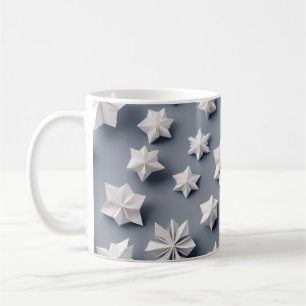 Origami Art - Frozen Elegance: Dazzling Schneefloc Kaffeetasse
