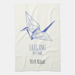 Origami Art japanische Faltkunst Retro Krane Geschirrtuch