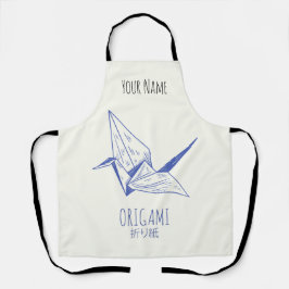 Origami Art japanische Faltkunst Retro Krane Schürze