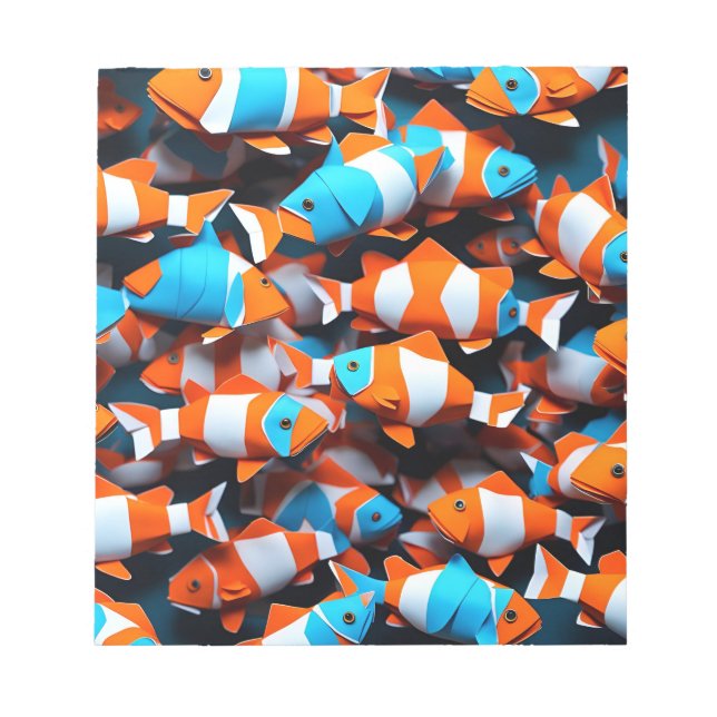 Origami Art - Schöne Harmonie: Clownfish Ballett Notizblock (Vorderseite)
