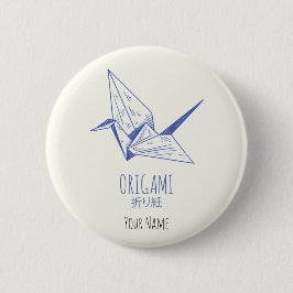 Origami Art Traditioneller Kran Button