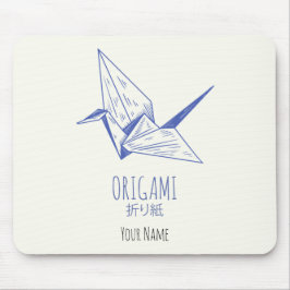 Origami Art Traditioneller Kran Mousepad