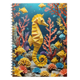 Origami Back To School Seahorse Notizblock