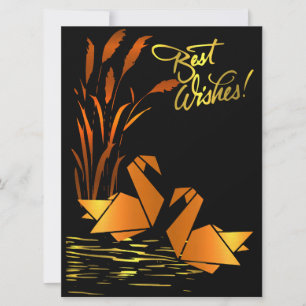 Origami Best wünscht eine Flachkarte Feiertagskarte