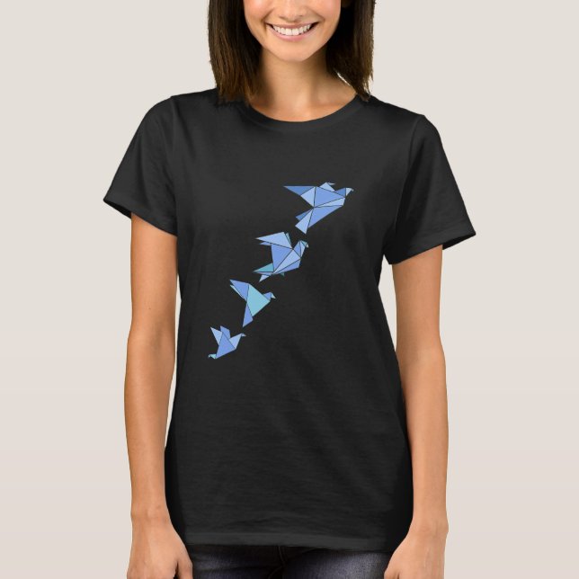Origami Bird As Origami Idea Japanisch T-Shirt (Vorderseite)