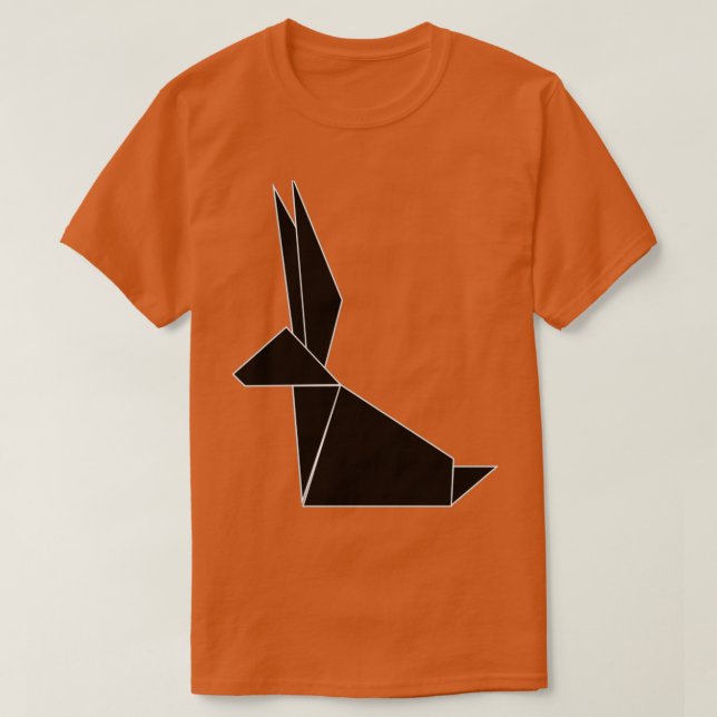 Origami Black Bunny T-Shirt (Design vorne)