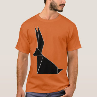 Origami Black Bunny T-Shirt