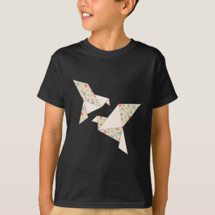 Origami-Blumen-Vogel T-Shirt