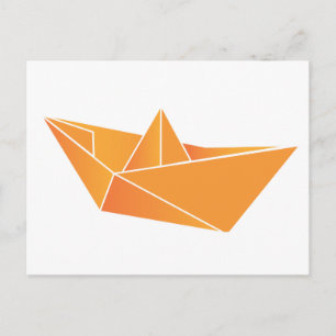 Origami Boat Postkarte
