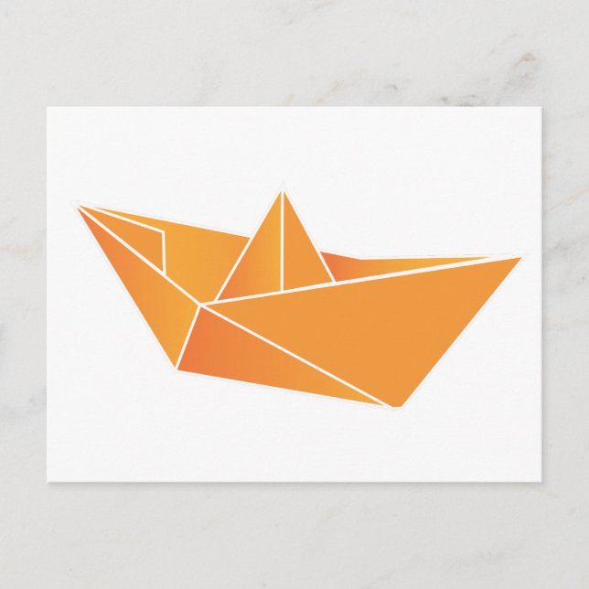Origami Boat Postkarte (Vorderseite)