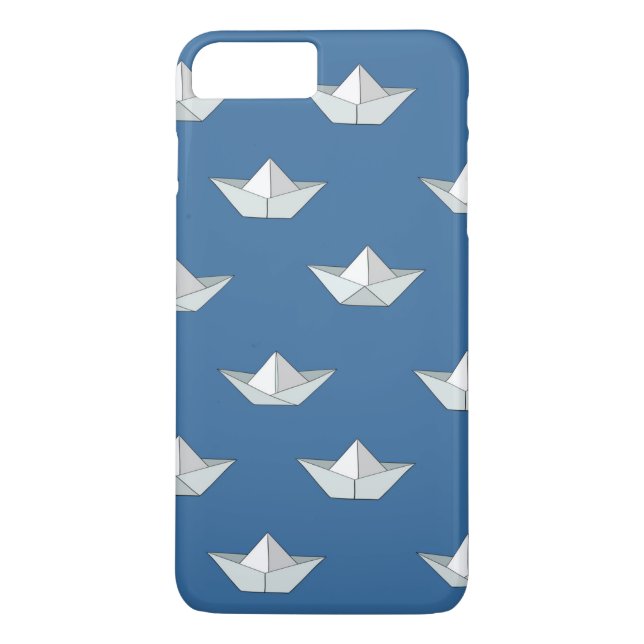 Origami Boote auf dem Wasser-Muster Case-Mate iPhone Hülle (Rückseite)