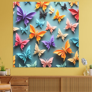 Origami Butterfly Pattern Leinwanddruck