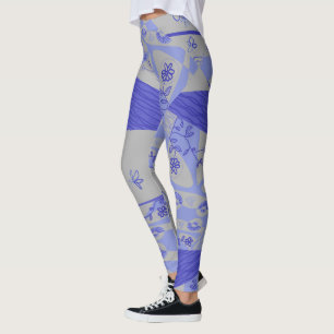 Origami Chintz (L) Indigograu Leggings