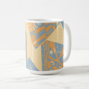 Origami Chintz (L) Mid Orange Gunmetal Gray Kaffeetasse
