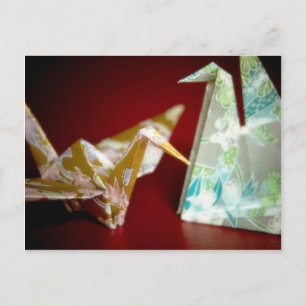 Origami Cranes: Postcard Postkarte