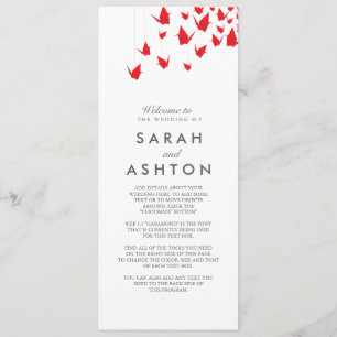 Origami Cranes Wedding Program Programm