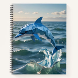 Origami-Delphin zurück in die Schule Notizbuch