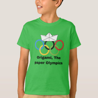 Origami, der T - Shirt für die Olympia auf Papier
