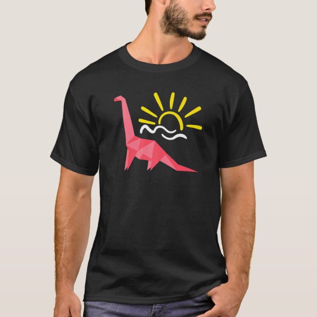 Origami Dinosaur Origami Master Paper Folder T-Shirt (Vorderseite)