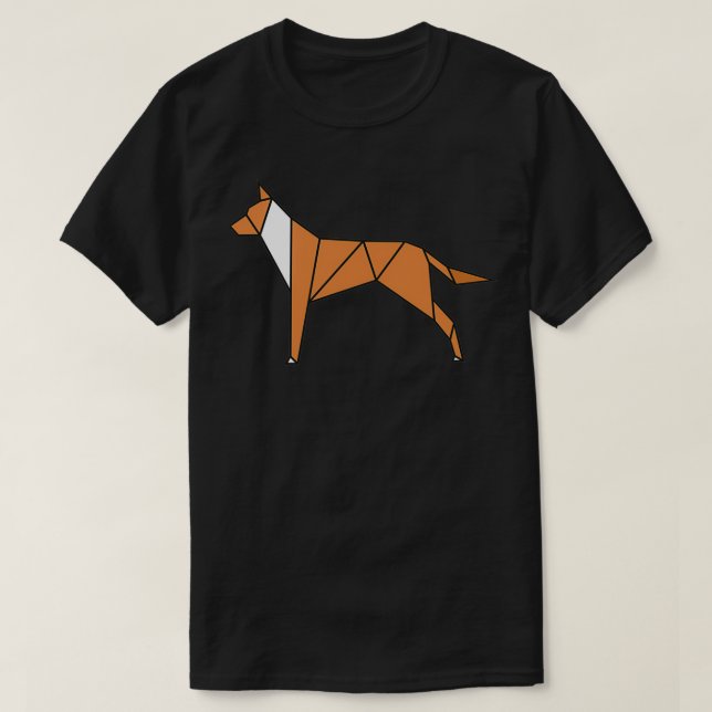 ORIGAMI DOGGIE Funny Traditionelles Japanisches Ar T-Shirt (Design vorne)