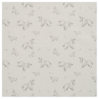 Origami Donkey auf Linen Farbe Stoff