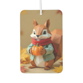 Origami-Eichhörnchen mit Pumpkin | Fall Air Freshe Autolufterfrischer