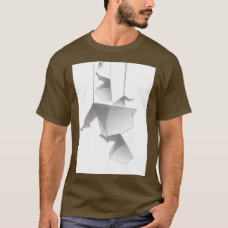 Origami-Elefanten weiß T-Shirt