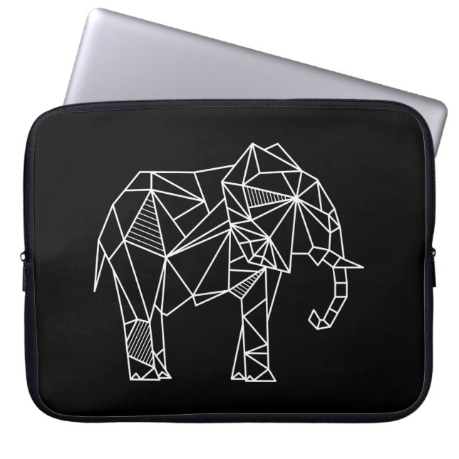 Origami Elephant Laptop Case (Vorderseite)