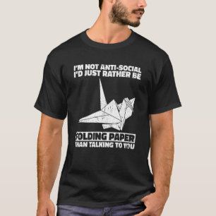 Origami-Faltpapier für einen Papierkran T-Shirt