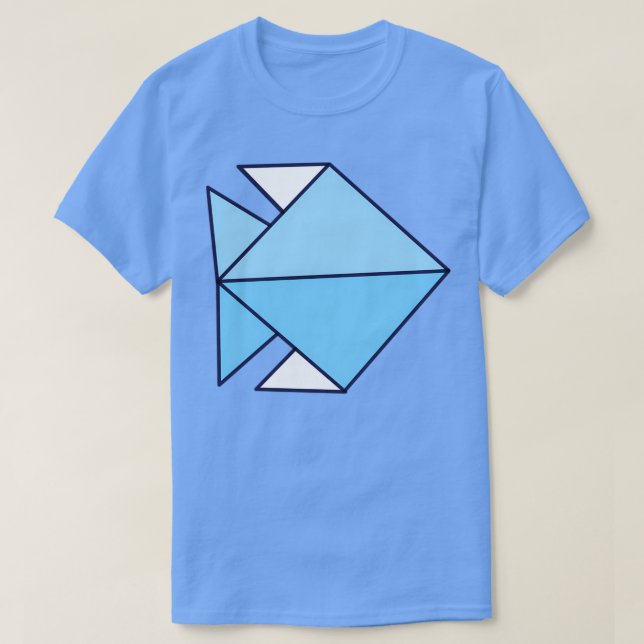 Origami Fish farbig T-Shirt (Design vorne)