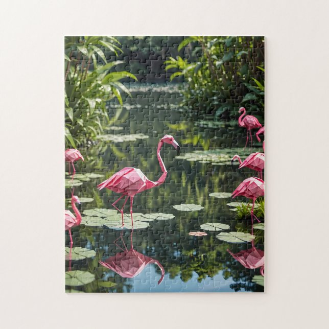 Origami Flamingo Puzzle (Vertikal)