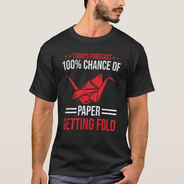 Origami Forecast Paper Getting Fold T-Shirt (Vorderseite)