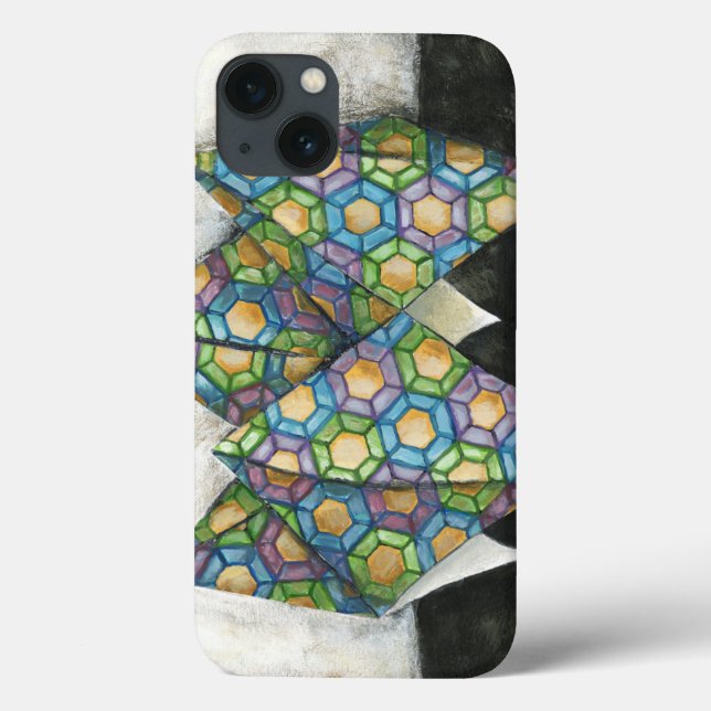 Origami Fortune Teller auf geometrischem Papier Case-Mate iPhone Hülle (Rückseite)