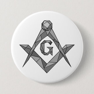 Origami-Freimaurersymbol Button