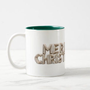 Origami Frohe Weihnachten Blockbuchstaben Tasse