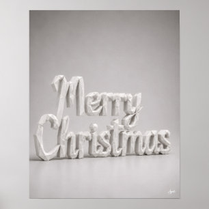 Origami Frohe Weihnachten Schrift Poster