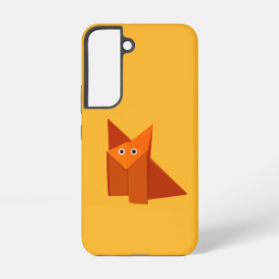 Origami Fuchs Kawaii Süß Orange Gelb Samsung Galaxy Hülle