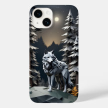 Origami Grauer Wolf
