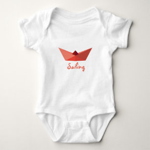 Origami Hat Salinning Baby Bodysuit Strampler