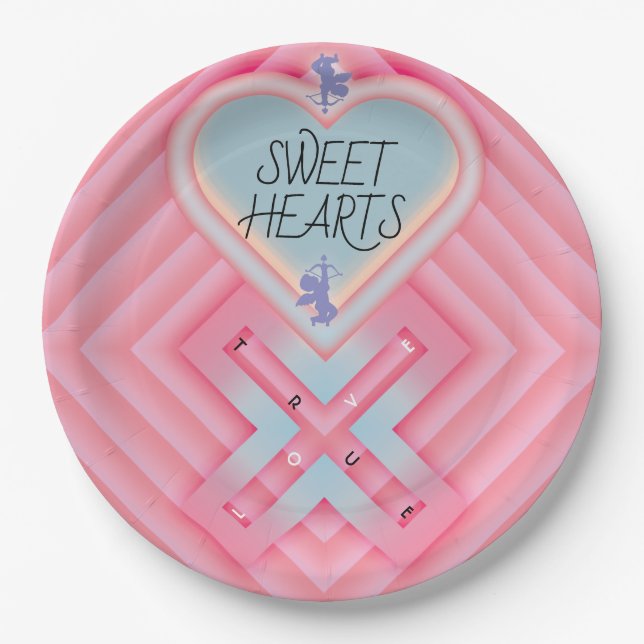Origami Heart X Sweet Hearts Pappteller (Vorderseite)