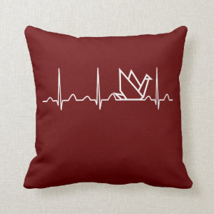 Origami Heartbeat Kissen