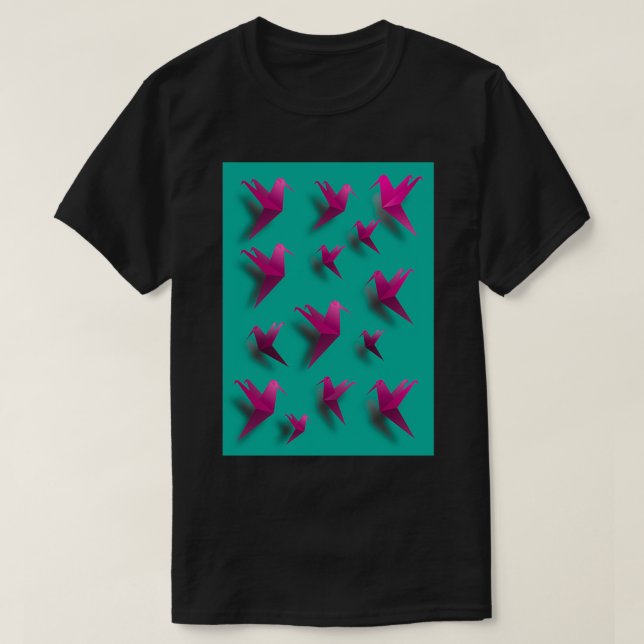 Origami hummingbird 3 T-Shirt (Design vorne)
