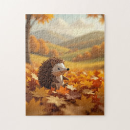 Origami Igel Spaß Saisonale Fall Puzzle