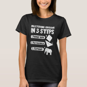 Origami in 3 Schritten beherrschen KranElefant T-Shirt