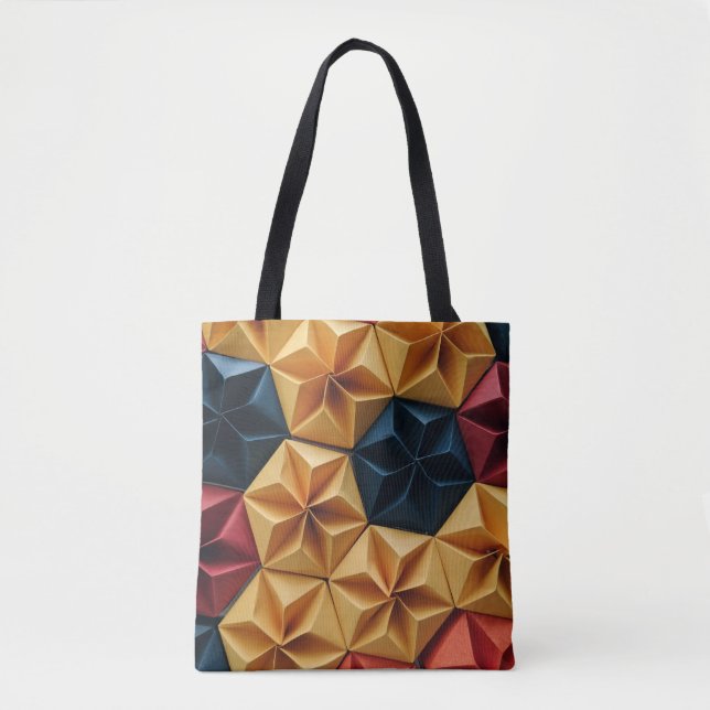 Origami in Rot, Gelb und Blau-Blume (Vorderseite)